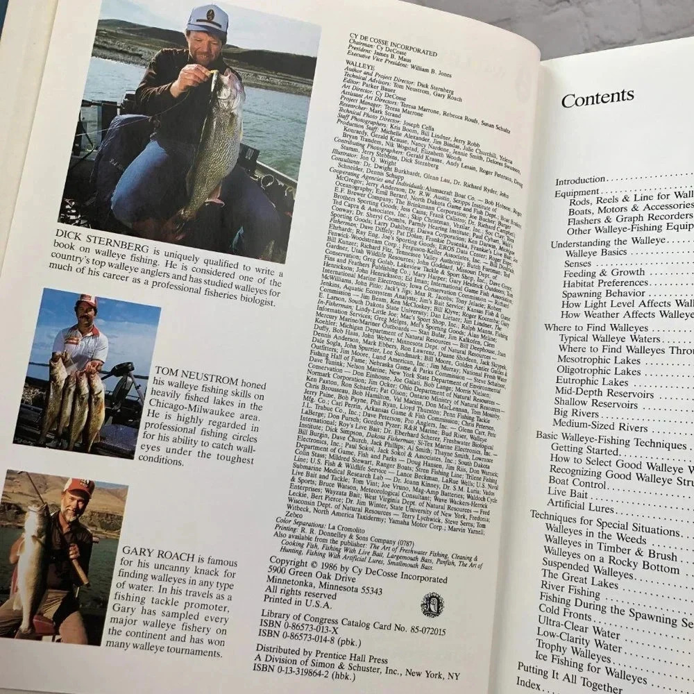 vintage the hunting and fishing library walleye 1986 - Picture 6 of 8